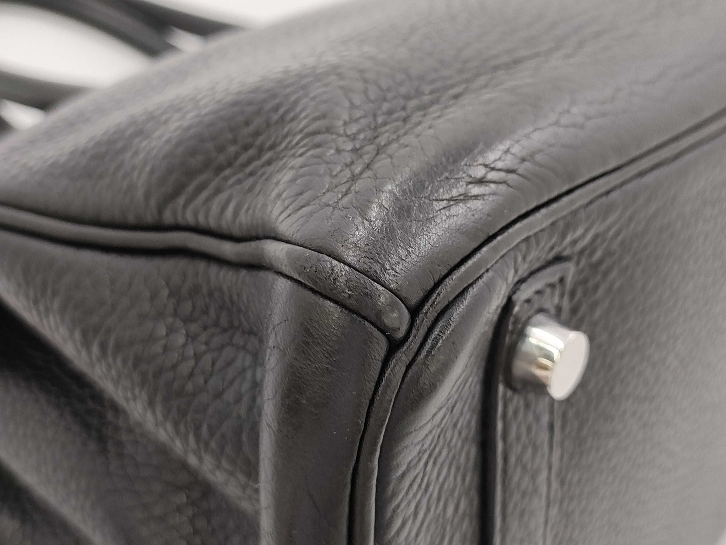 HERMES Birkin 30 Togo Black with Silver Hardware, 2006 Star Mark Handbag