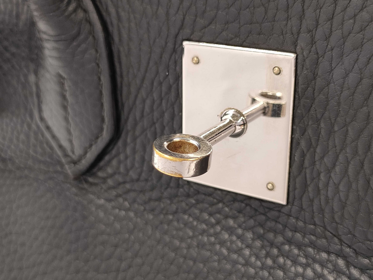 HERMES Birkin 30 Togo Black with Silver Hardware, 2006 Star Mark Handbag