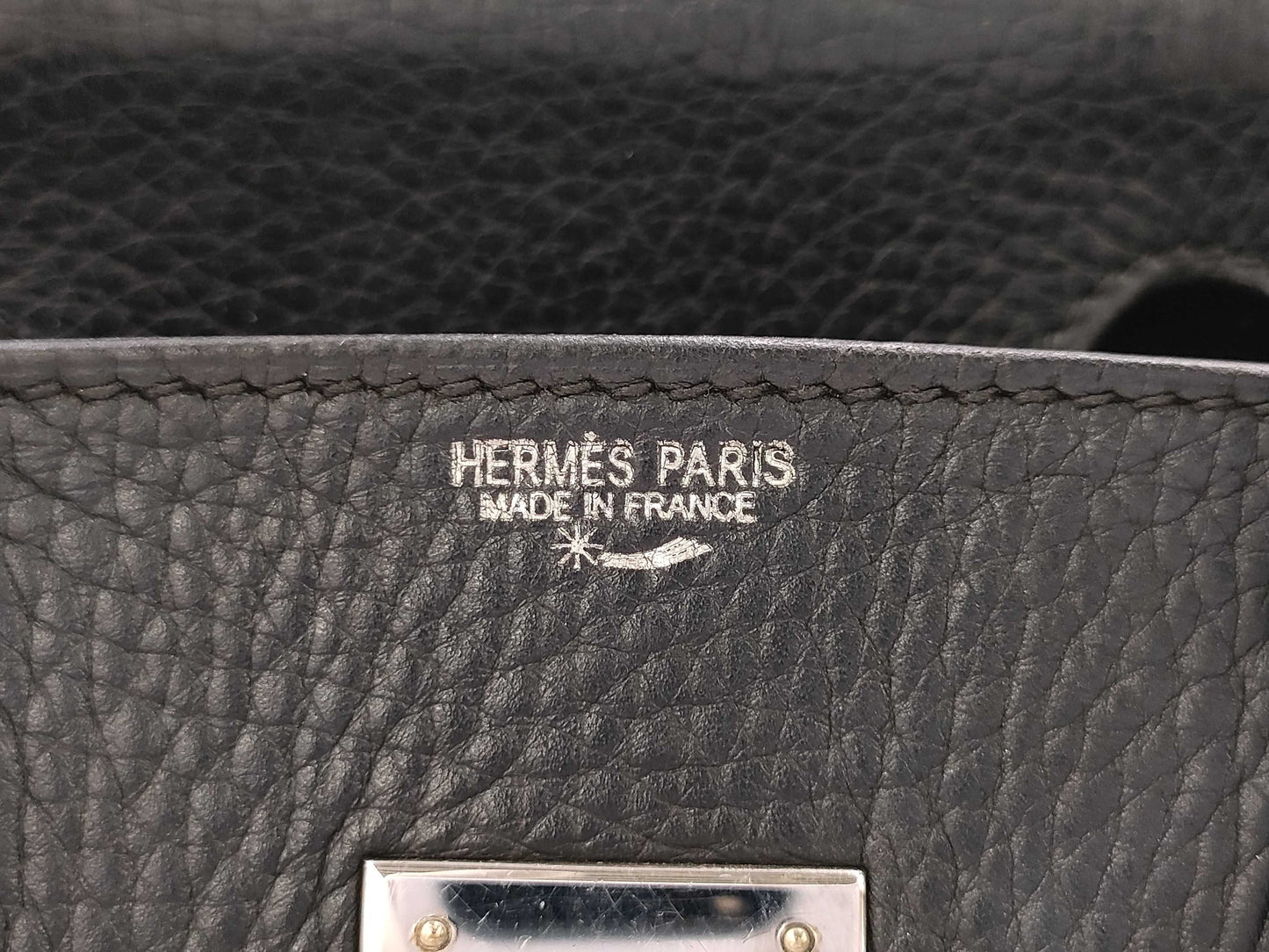 HERMES Birkin 30 Togo Black with Silver Hardware, 2006 Star Mark Handbag