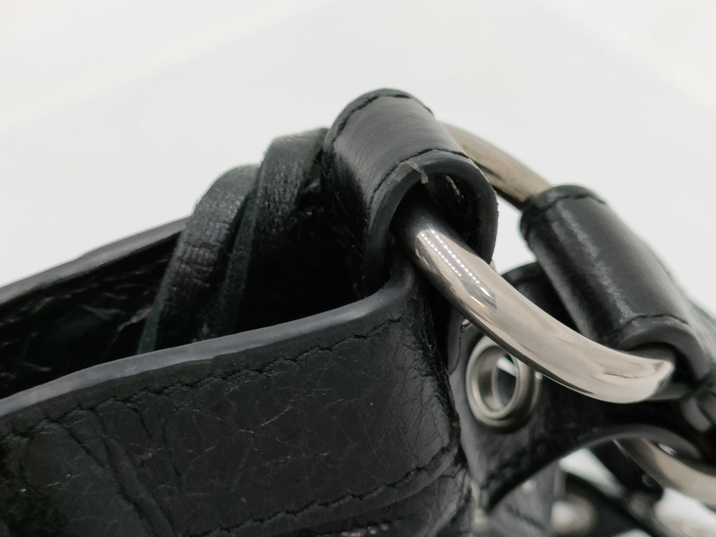 BALENCIAGA 751523 Neo Cagoule Leather Bag