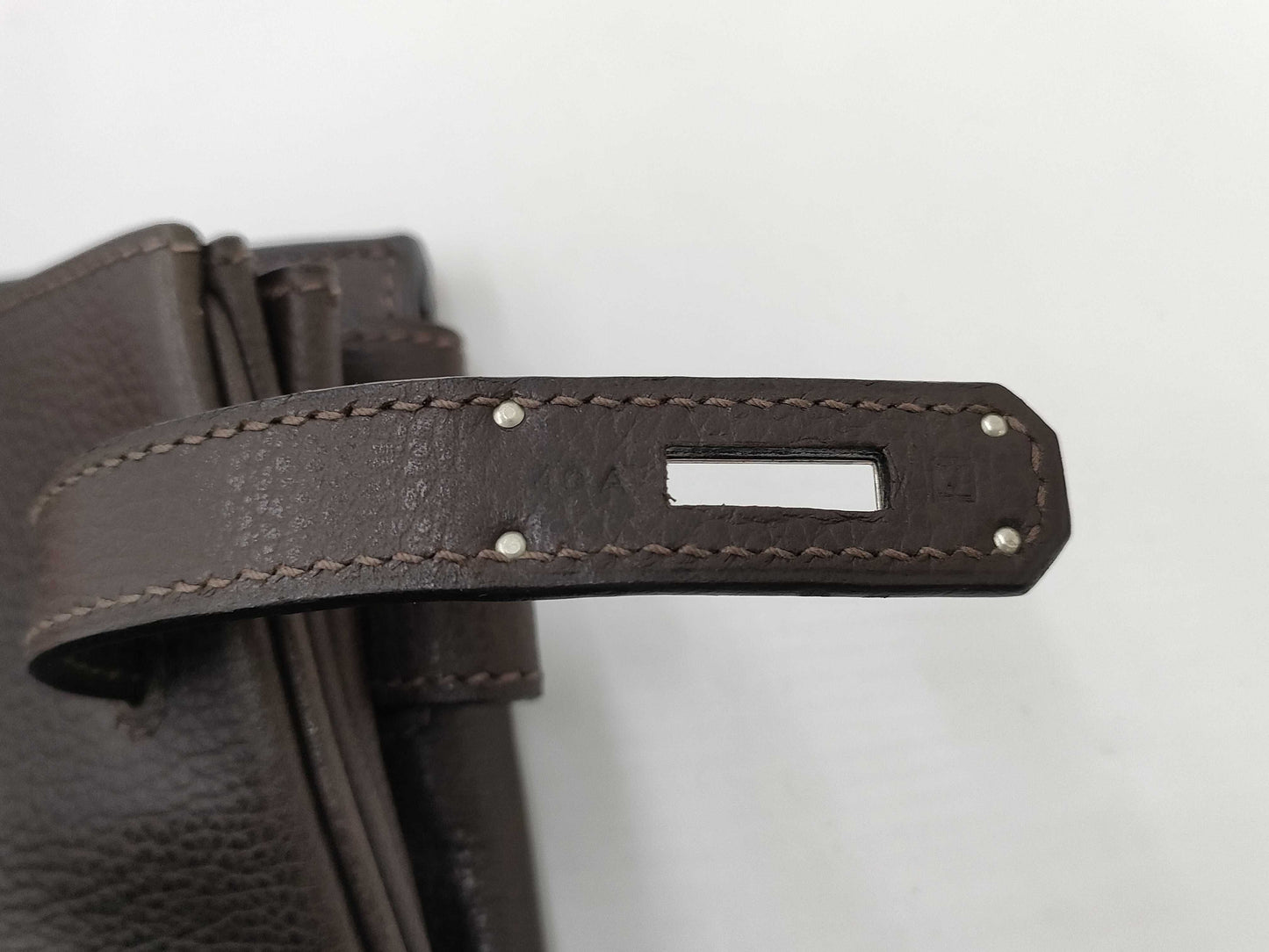 HERMES Birkin 35 □J Dark Brown Handbag