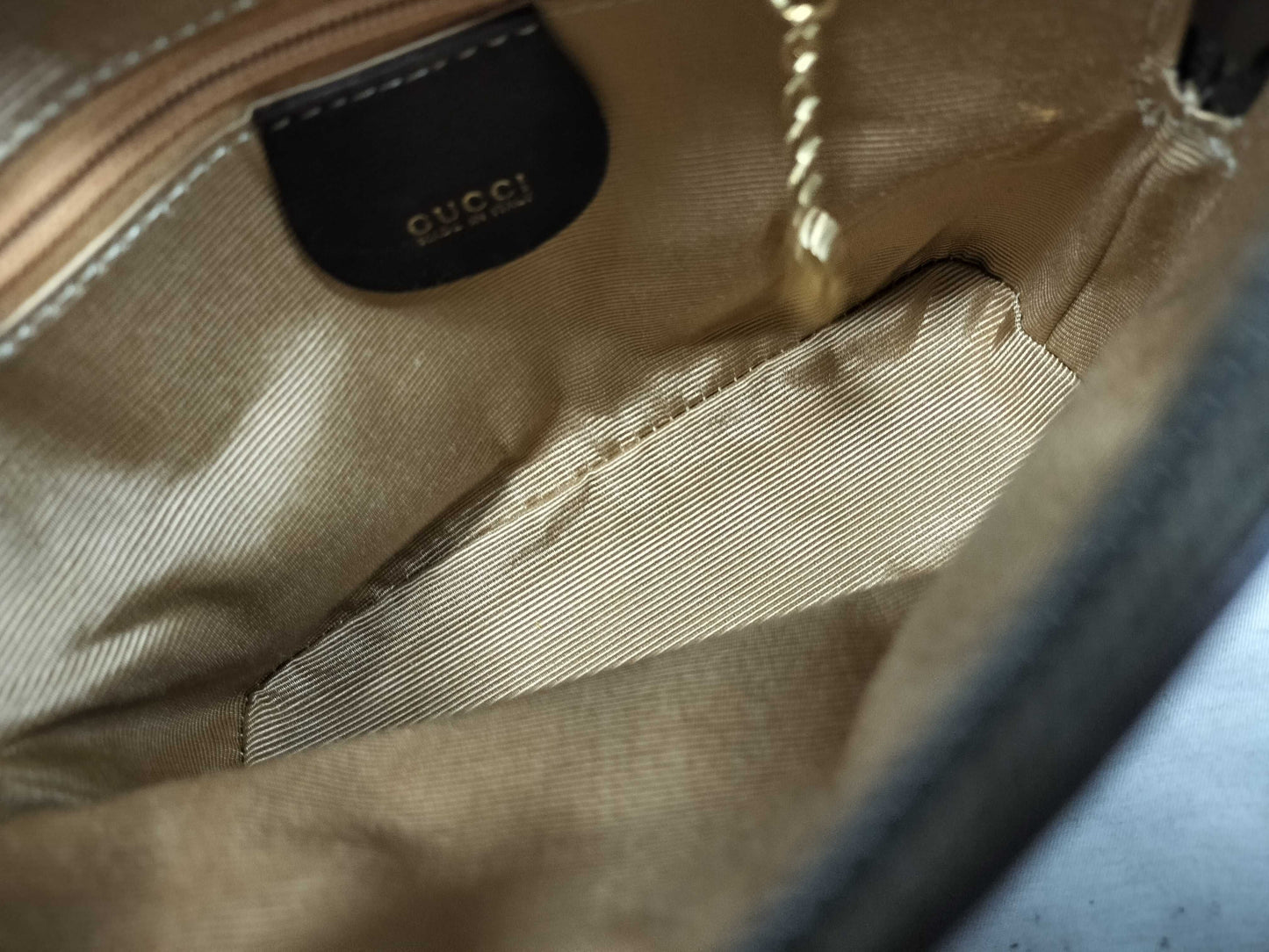 GUCCI Bamboo 2-way shoulder bag/handbag in brown