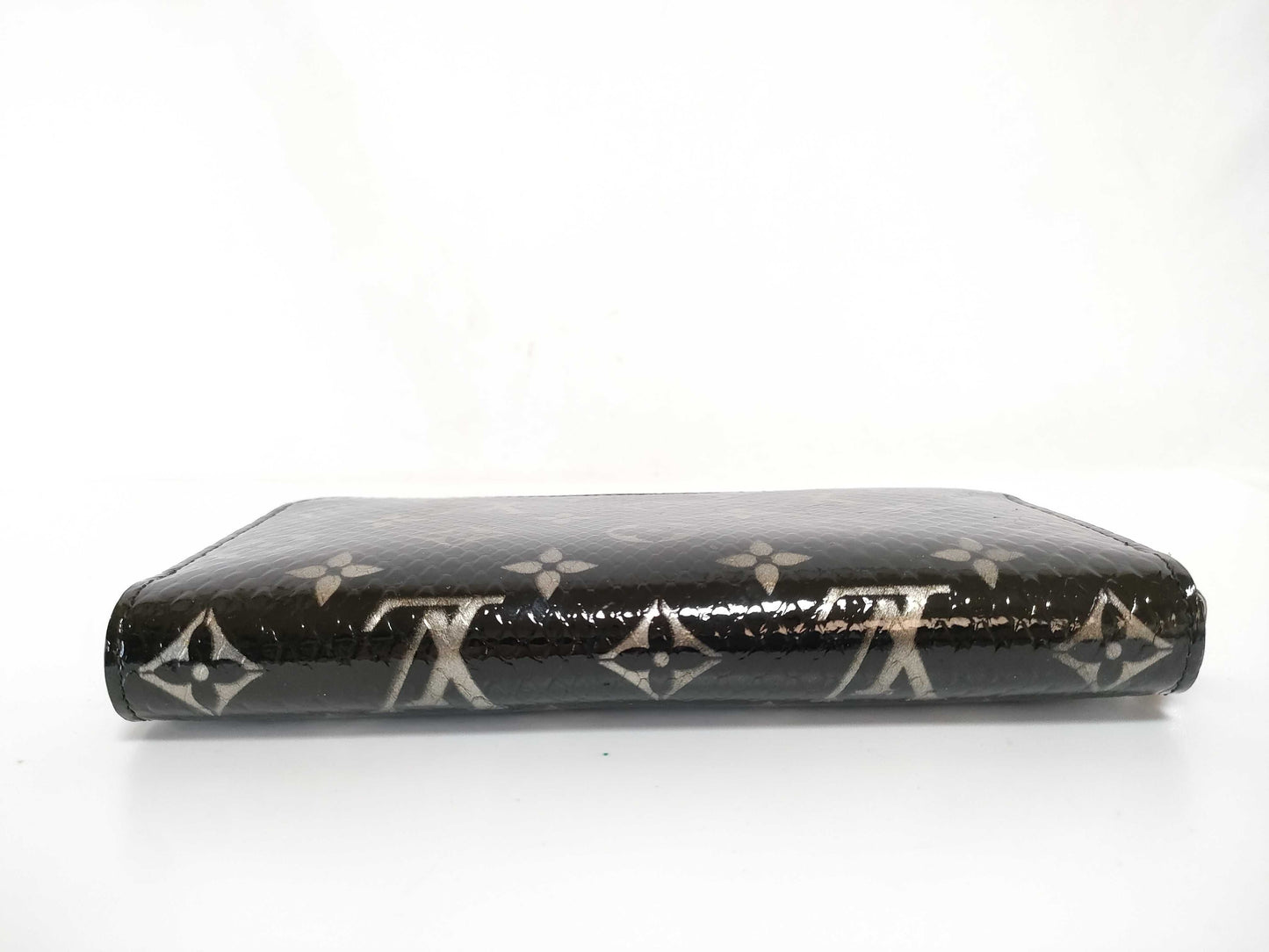 LOUIS VUITTON RFID Verified, Serial Unverifiable, Python Snake Leather Long Wallet, Black