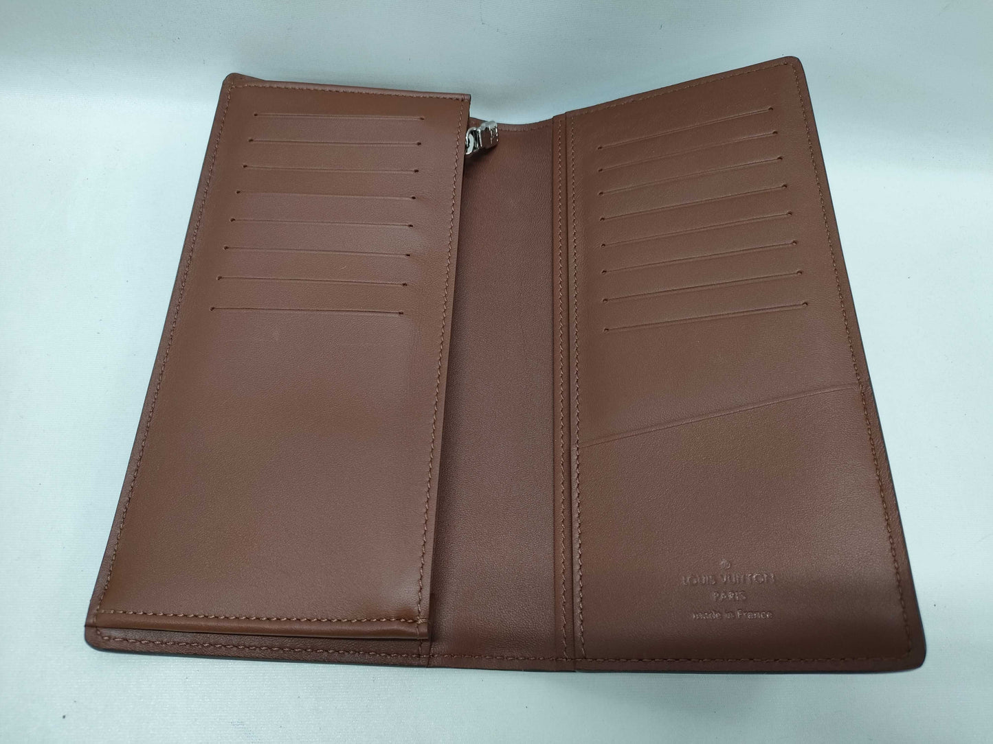 LOUIS VUITTON M61195 Portefeuille Brazza Cuir Ombre Wallet, Brown