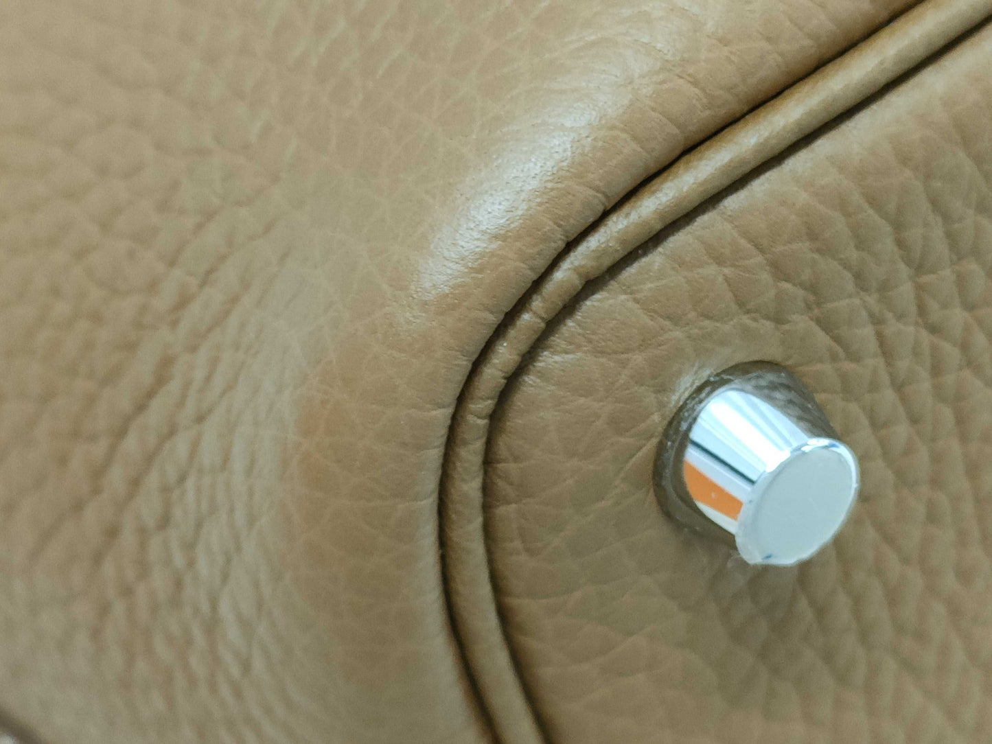 HERMES Picotin Picotin Lock 18 Shoulder Bag in Gold, Taurillon Clemence Leather, Silver Hardware, Double Stamp