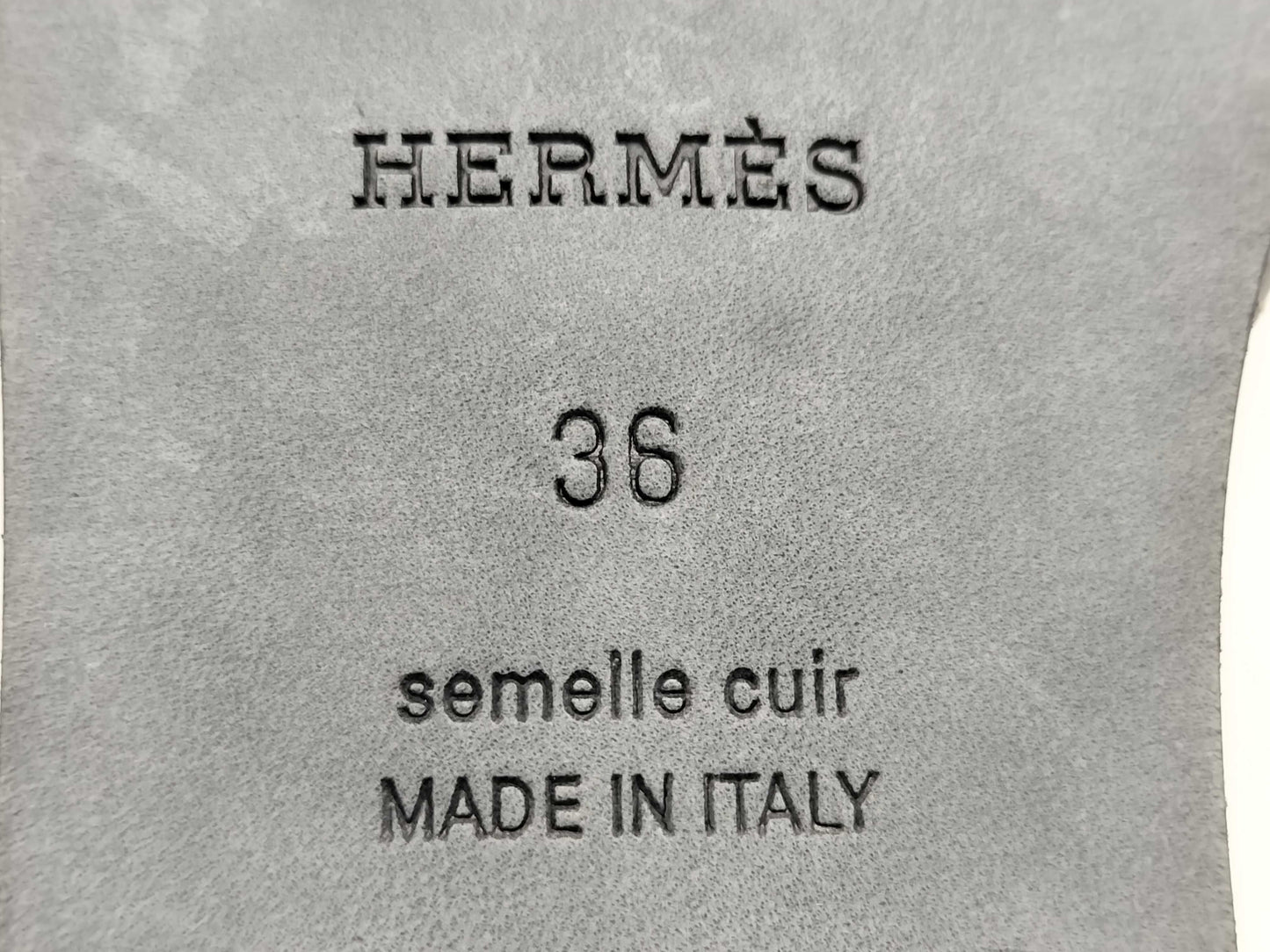 HERMES Sandals "Oran" Black Size: 36 Sandals