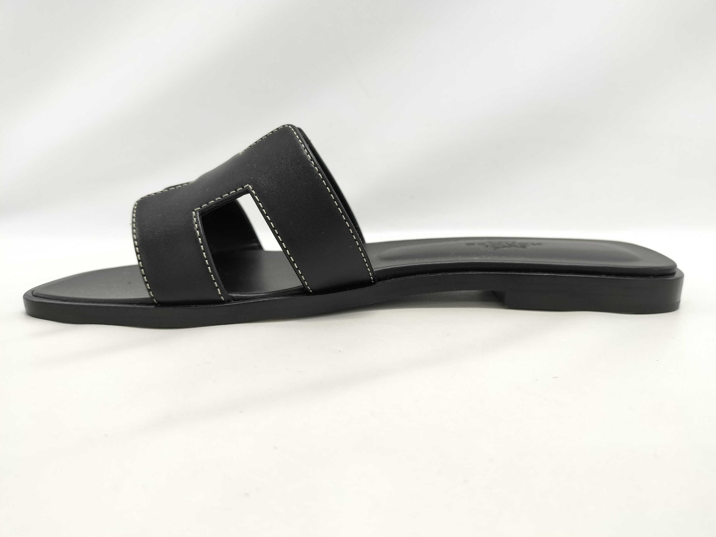 HERMES Sandals "Oran" Black Size: 36 Sandals