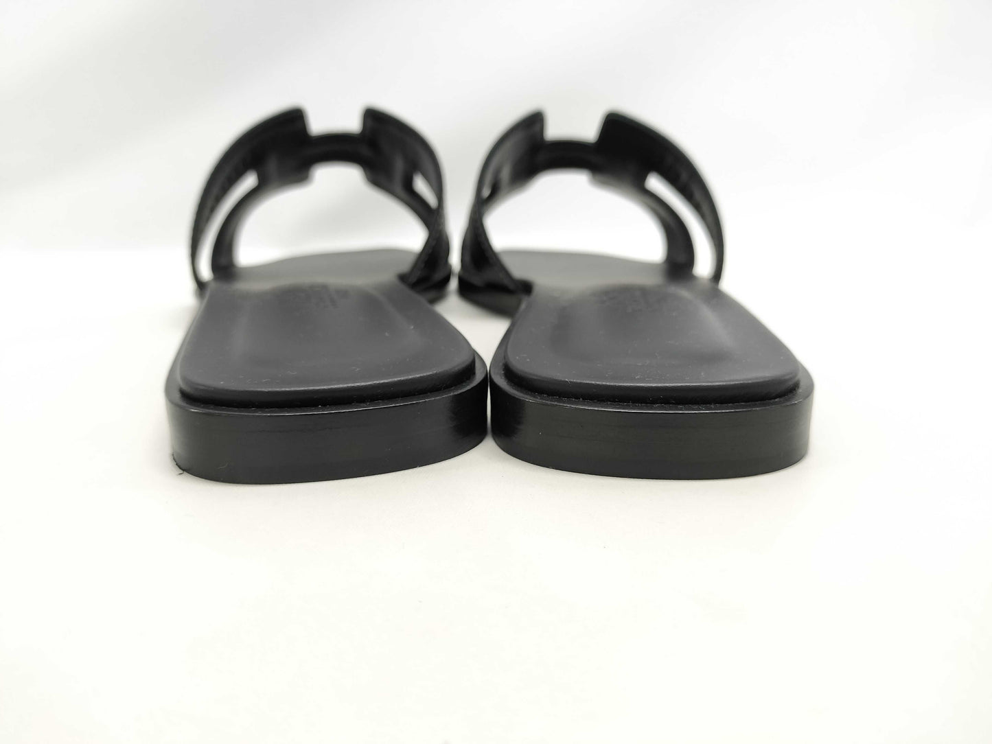HERMES Sandals "Oran" Black Size: 36 Sandals