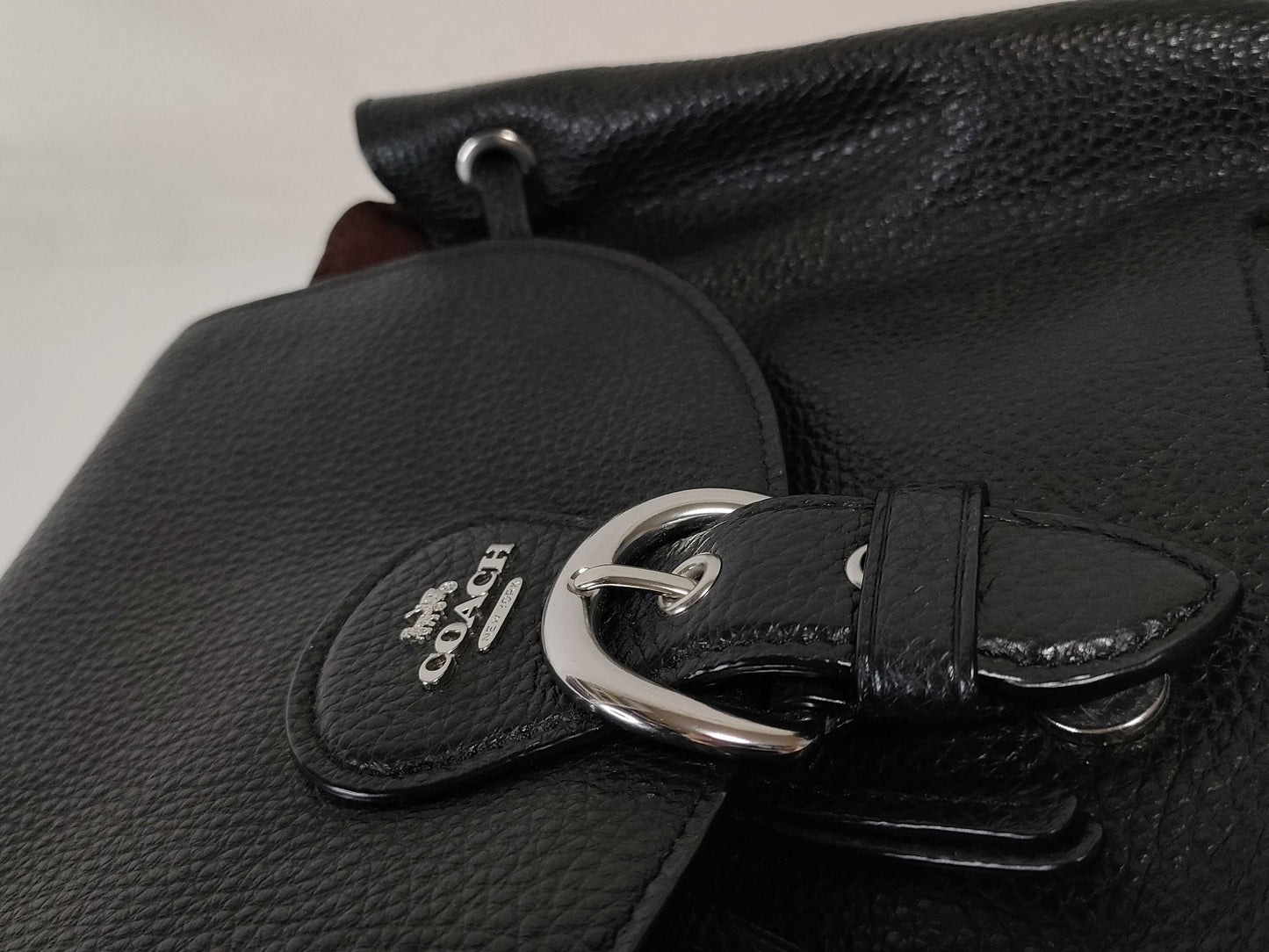 COACH CLIO Leather Backpack in Black