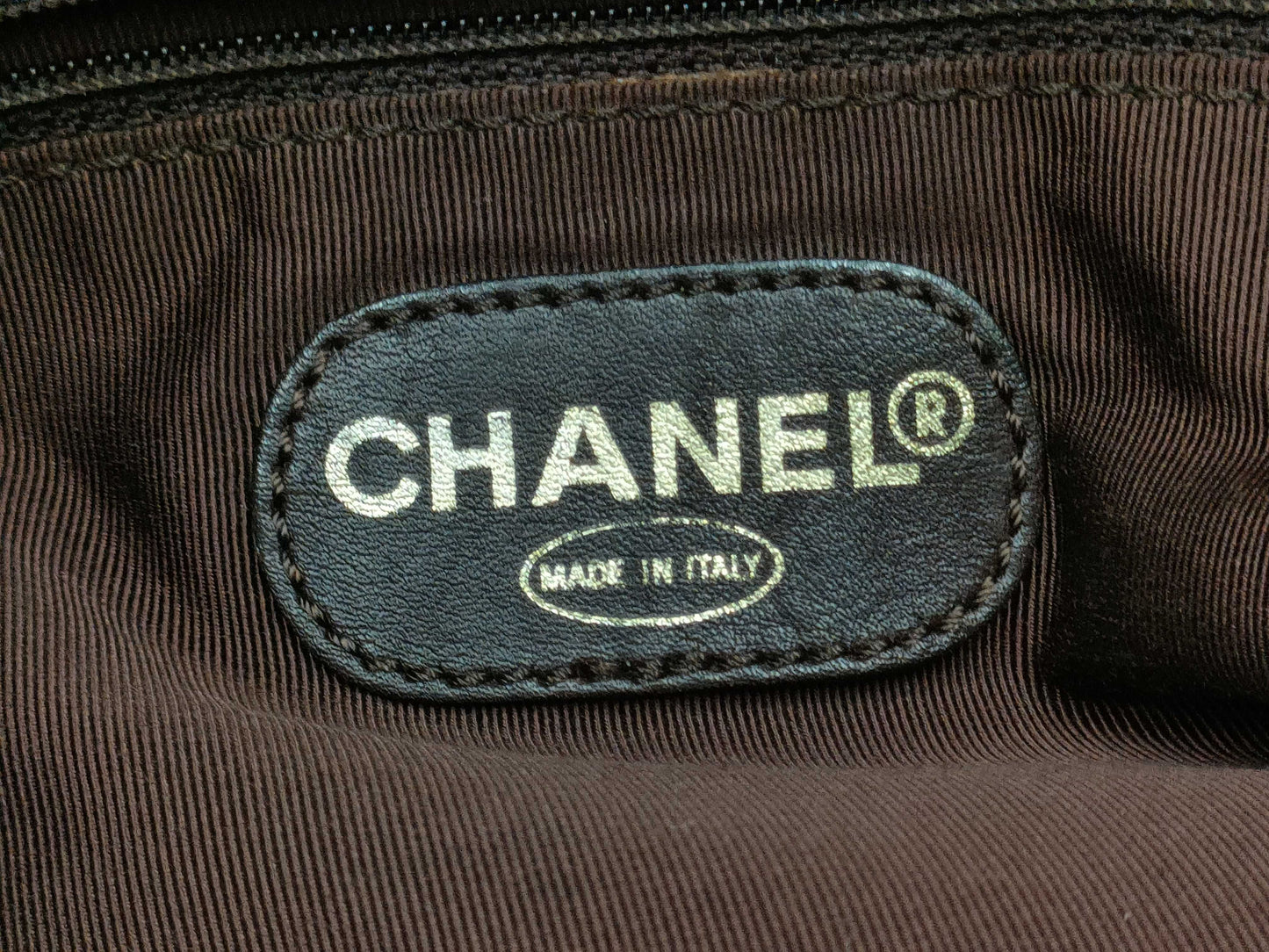 CHANEL denim tote bag
