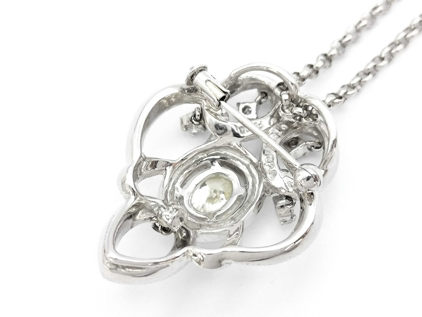 D 0.735ct FDD 0.20ct PT900/850 21.3g Necklace