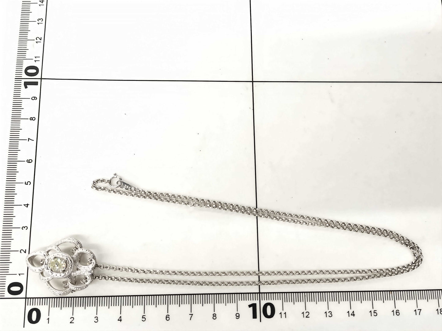 D 0.735ct FDD 0.20ct PT900/850 21.3g Necklace