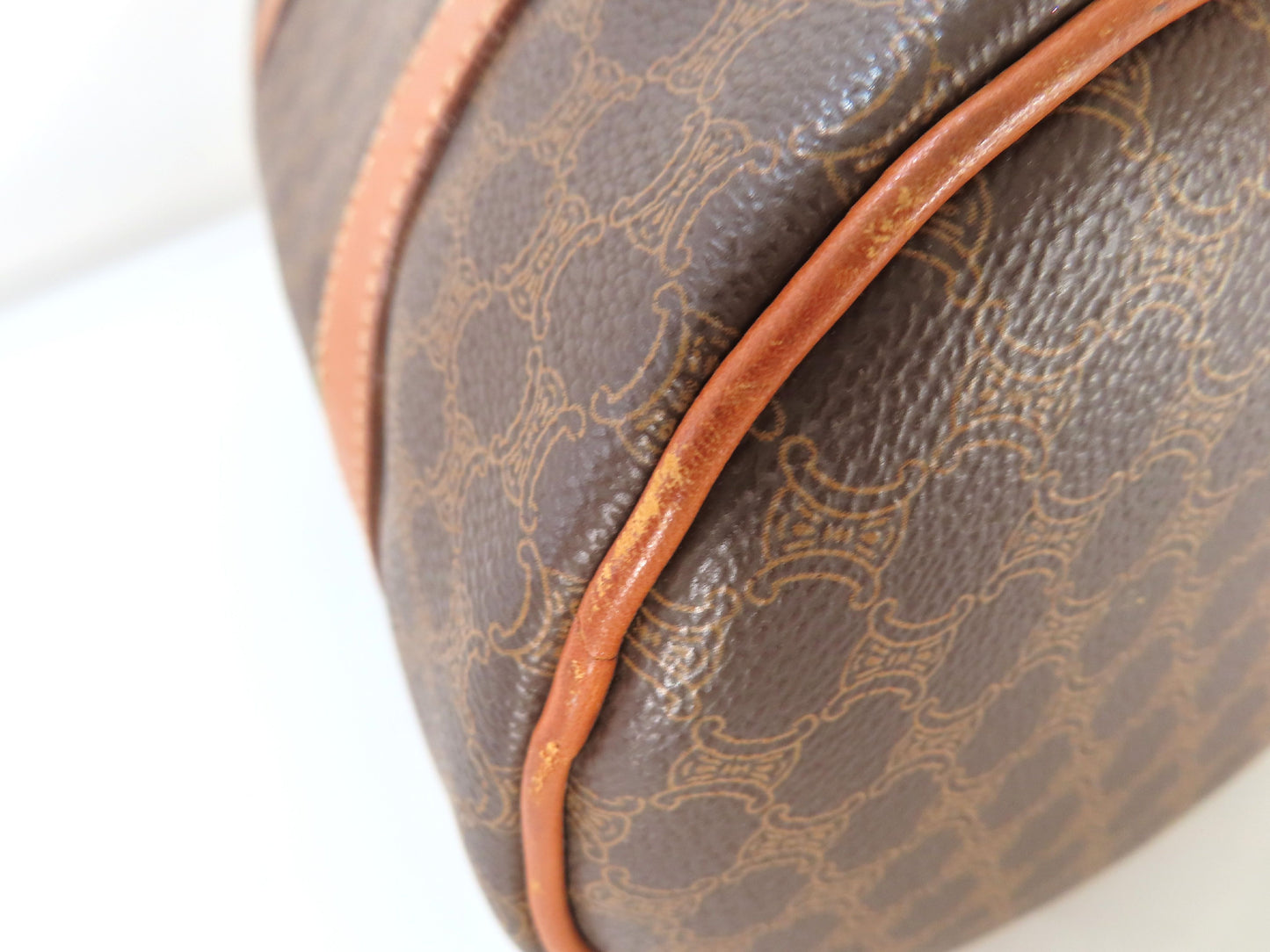 CELINE Macadam Mini Boston Bag, Brown, Shoulder Bag