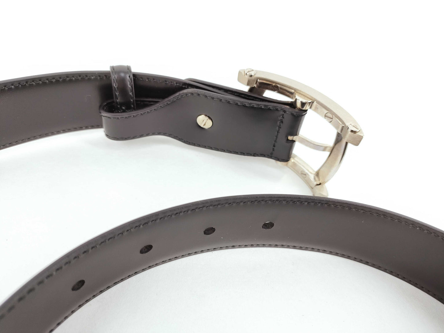 BVLGARI Bulgari Assioma Belt 46/115 Black x Silver Belt