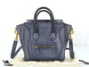 CELINE Luggage Mini Shopper Python Handbag Navy