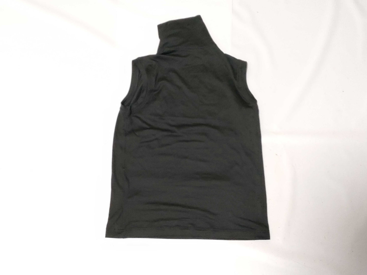 HERMES Sleeveless Turtleneck Top, Silk #36, Black