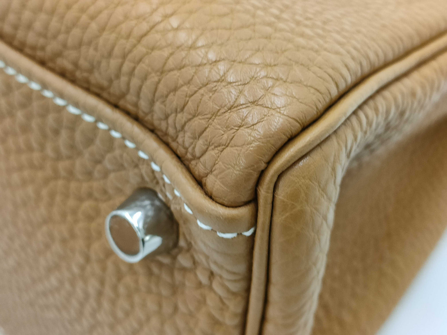 HERMES Kelly 23 Togo Gold Shoulder Bag with K Stamp