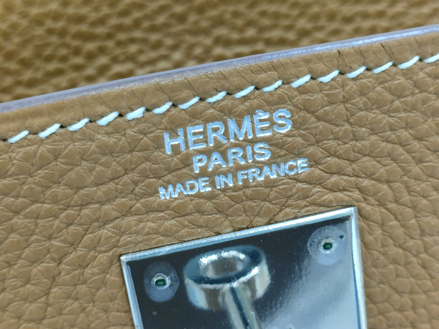 HERMES Kelly 23 Togo Gold Shoulder Bag with K Stamp