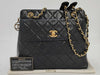CHANEL Lambskin Chain Tote Shoulder Bag