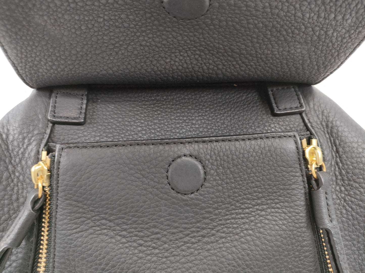 Tory Burch Tory Burch Handbag Leather Half Moon Black Handbag
