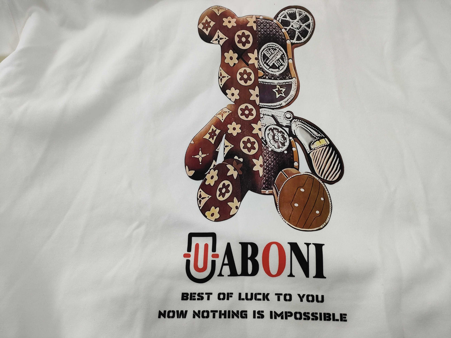 UABONI Monogram Hoodie with Tag Top