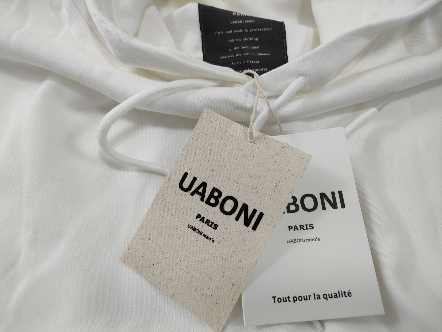 UABONI Monogram Hoodie with Tag Top