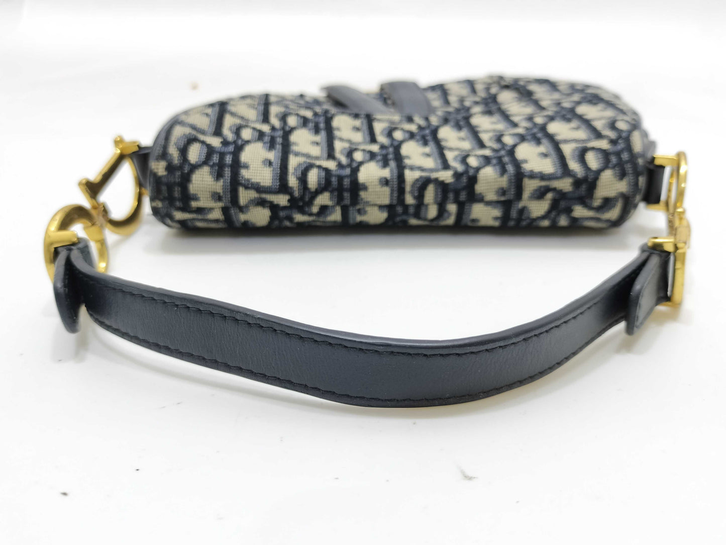 Dior Dior Oblique Saddle Bag Canvas Shoulder Bag Handbag
