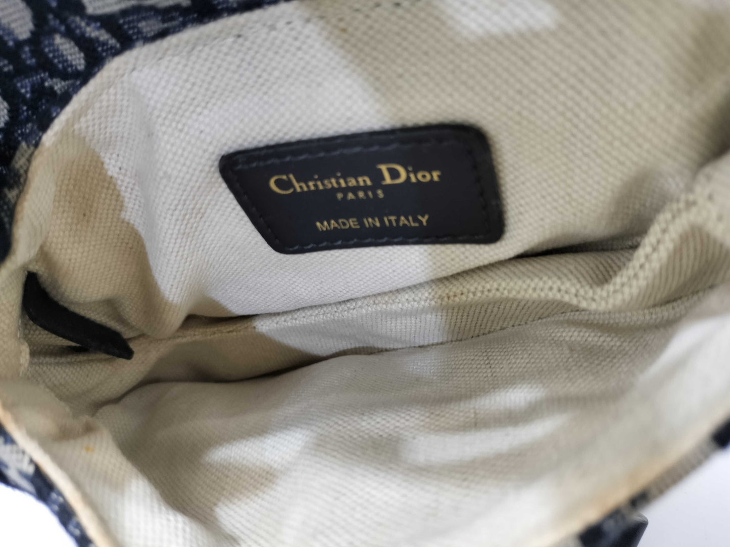 Dior Dior Oblique Saddle Bag Canvas Shoulder Bag Handbag