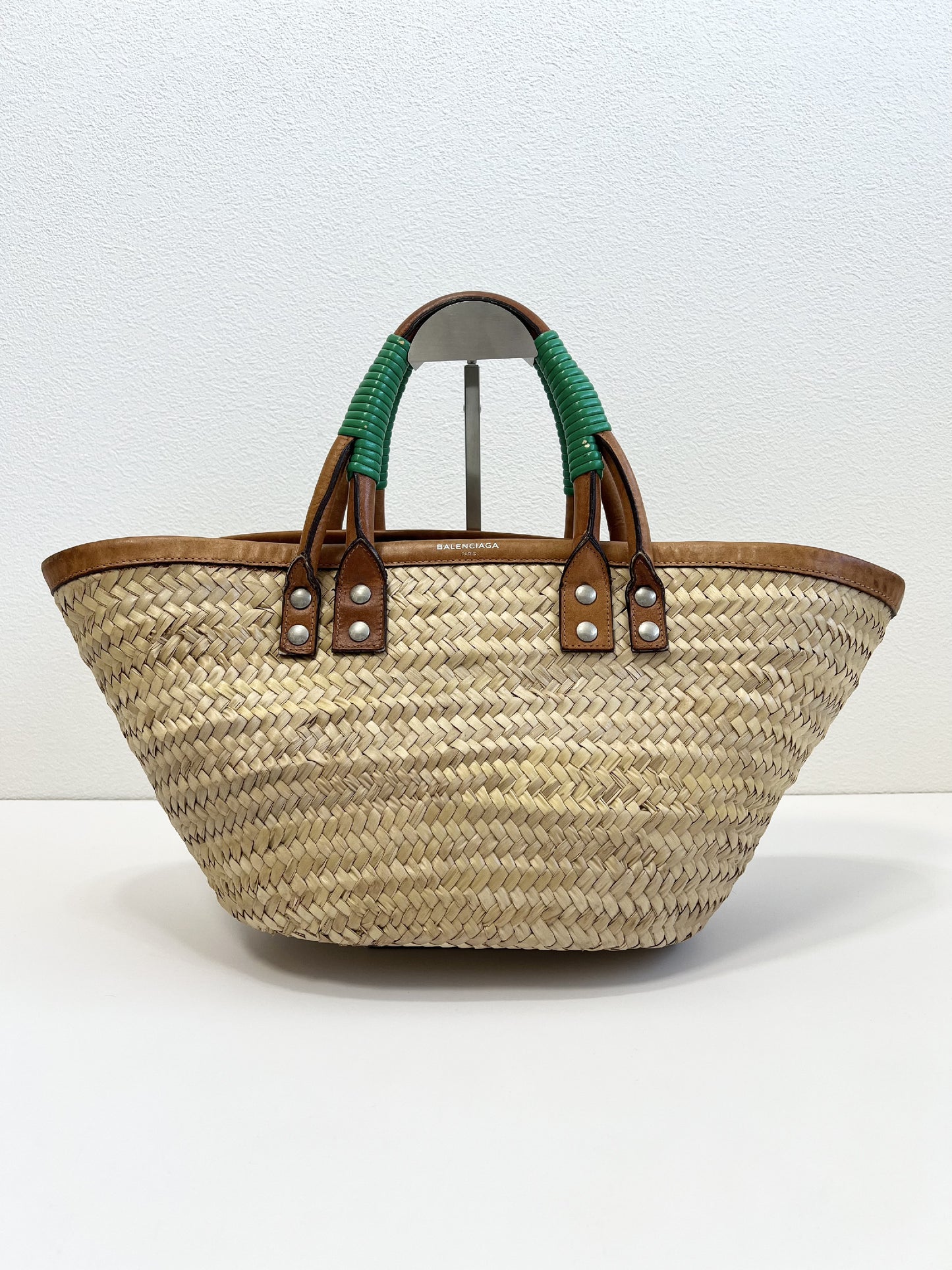 BALENCIAGA BALENCIAGA Basket Bag Basket Handbag Bistro Pannier Straw Raffia Straw Barley Handbag