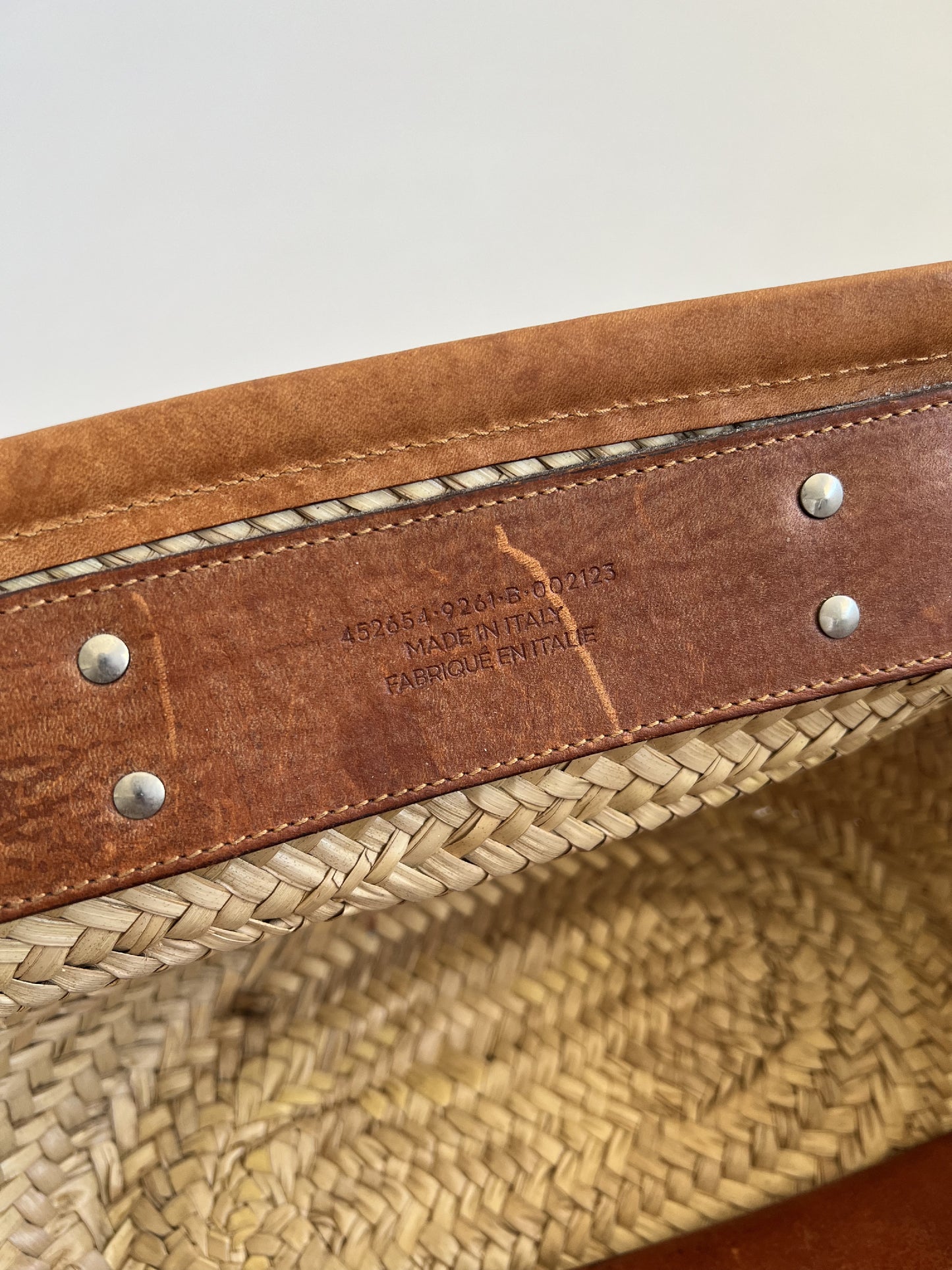 BALENCIAGA BALENCIAGA Basket Bag Basket Handbag Bistro Pannier Straw Raffia Straw Barley Handbag