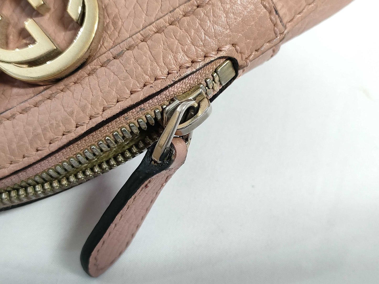 GUCCI GG Charm 2-Way Shoulder Bag/Handbag Leather Women's Pink Light Pink Handbag