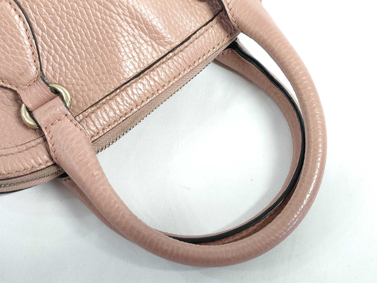 GUCCI GG Charm 2-Way Shoulder Bag/Handbag Leather Women's Pink Light Pink Handbag