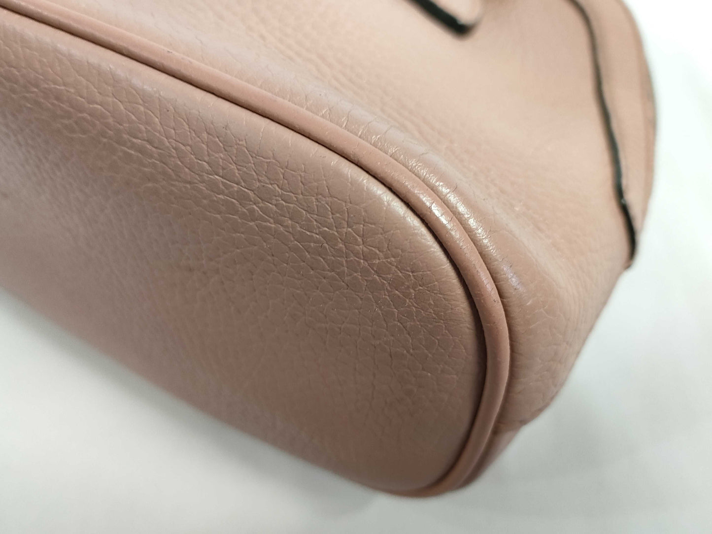 GUCCI GG Charm 2-Way Shoulder Bag/Handbag Leather Women's Pink Light Pink Handbag