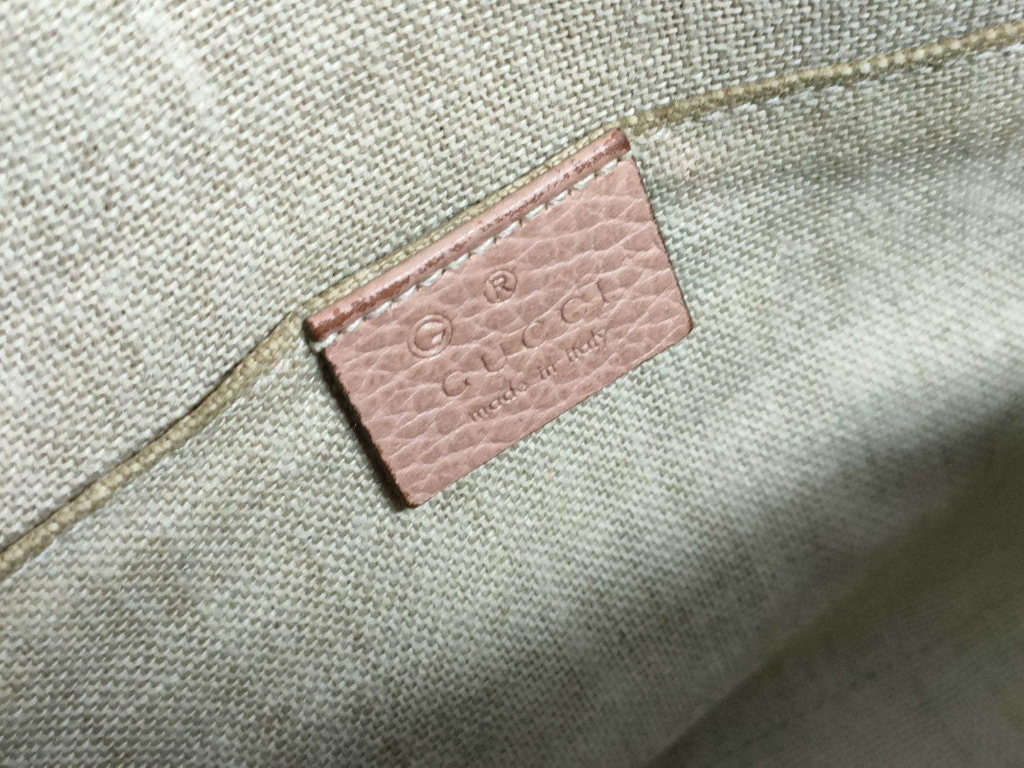 GUCCI GG Charm 2-Way Shoulder Bag/Handbag Leather Women's Pink Light Pink Handbag