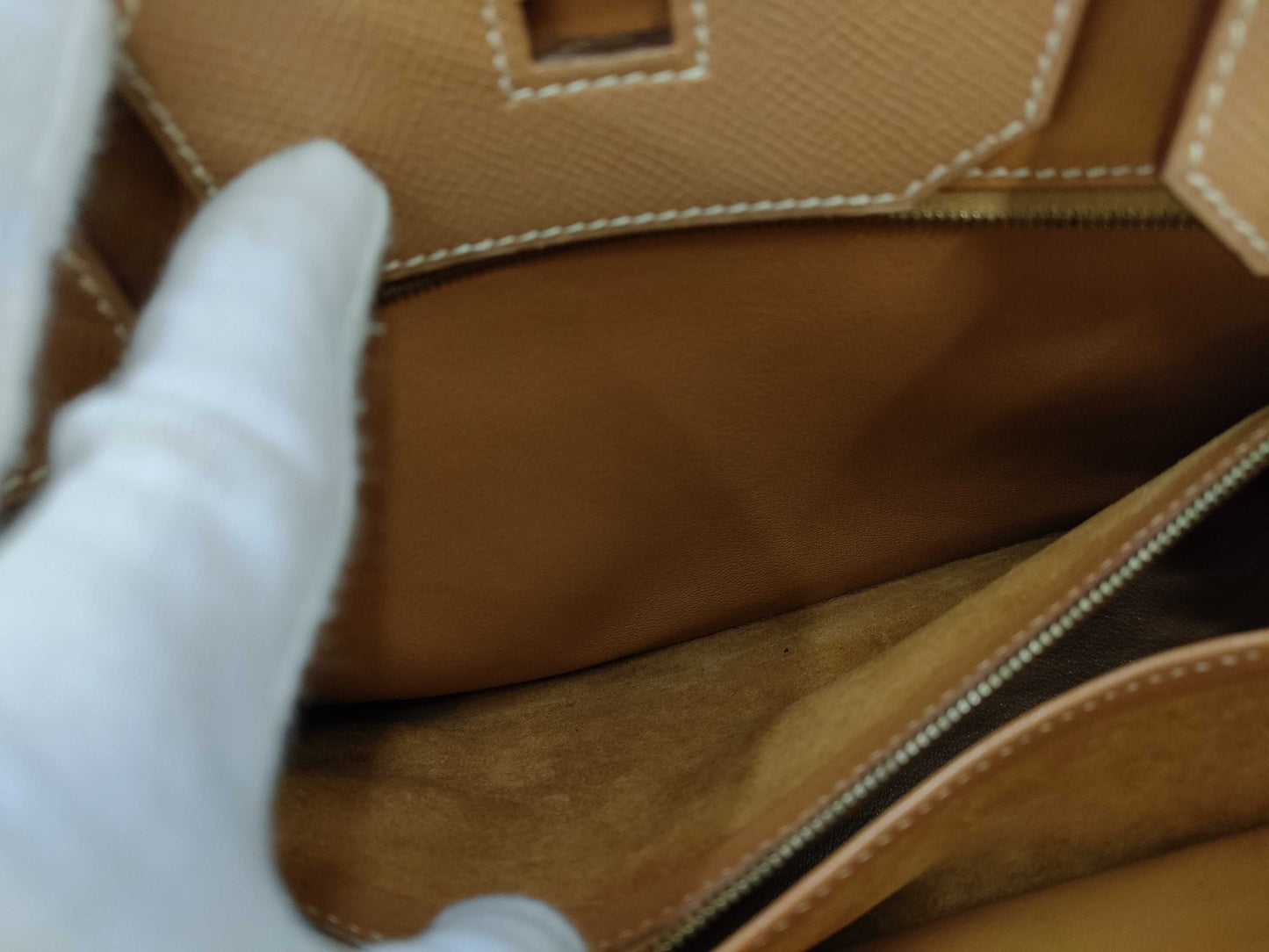 HERMES Birkin 35 Couchvel Natural Leather with Gold Hardware, E-Type Handbag