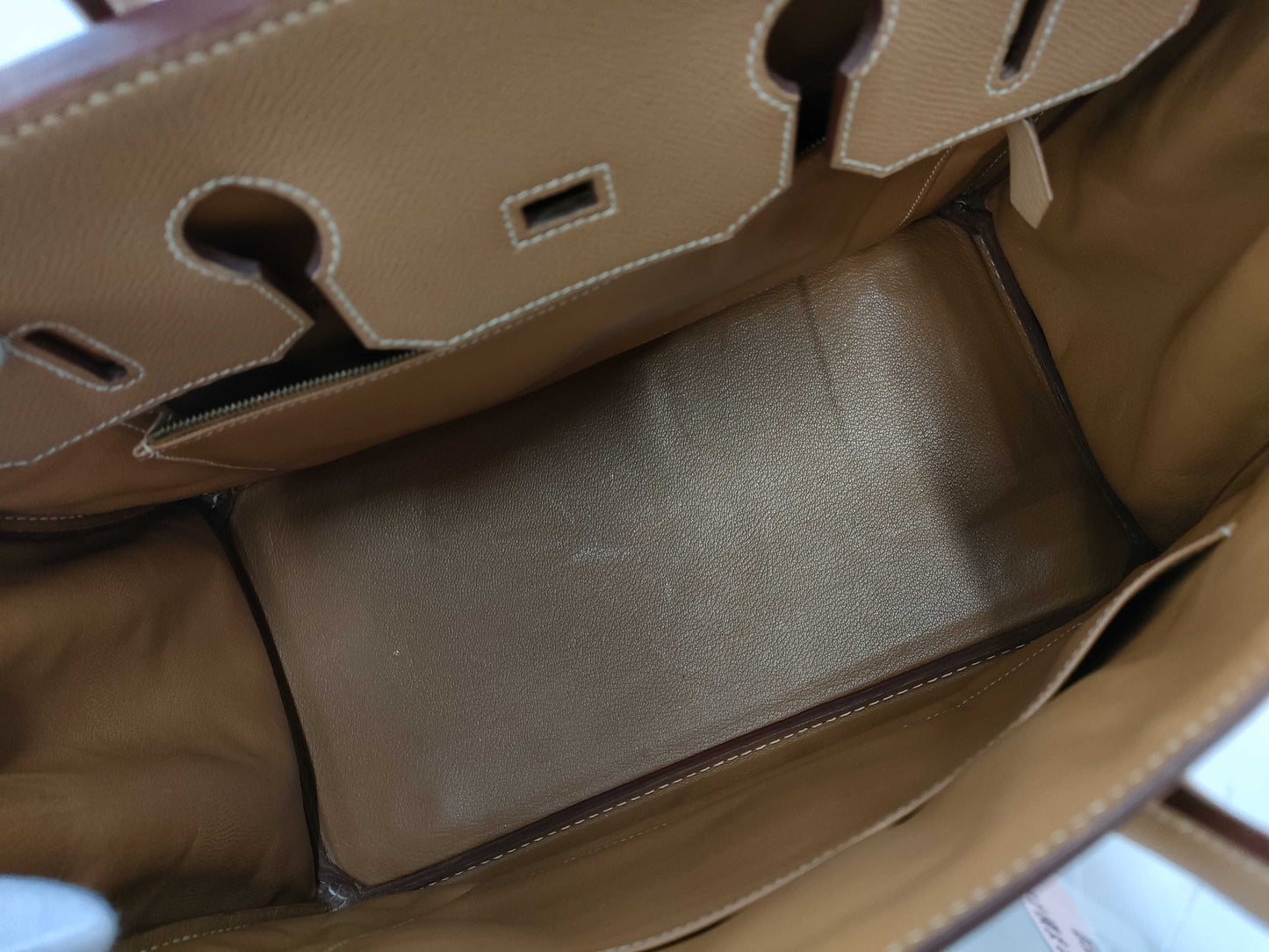 HERMES Birkin 35 Couchvel Natural Leather with Gold Hardware, E-Type Handbag