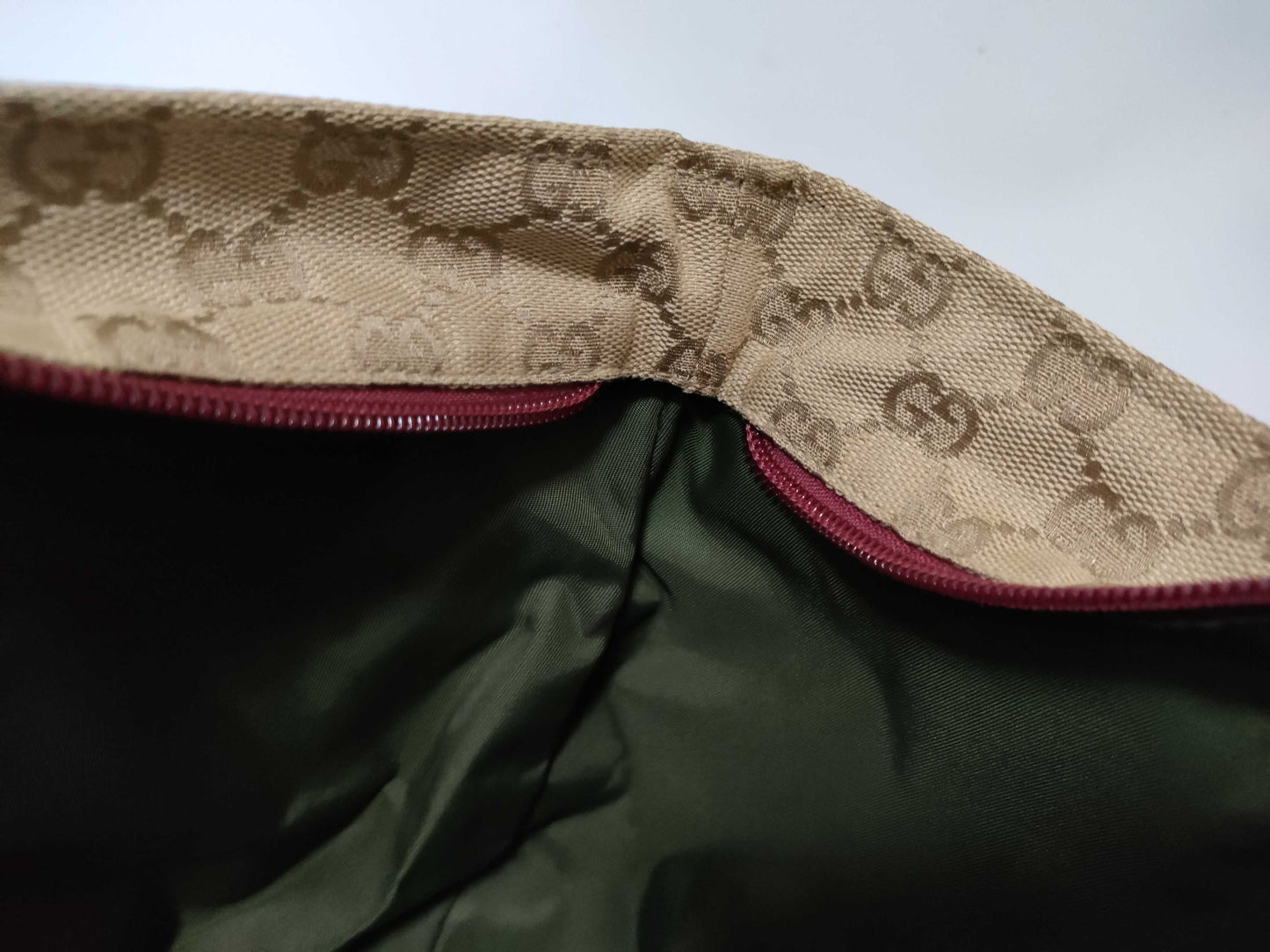 GUCCI GG Canvas Gucci Handbag Sherry Line Handbag