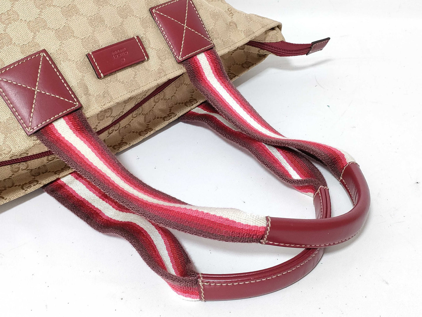 GUCCI GG Canvas Gucci Handbag Sherry Line Handbag