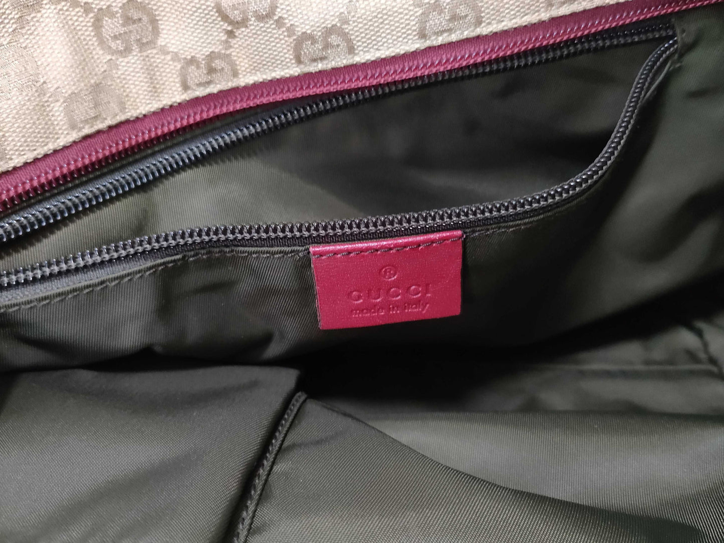 GUCCI GG Canvas Gucci Handbag Sherry Line Handbag