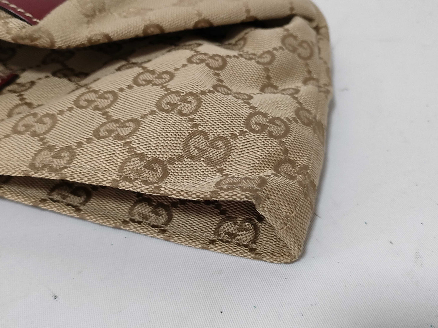 GUCCI GG Canvas Gucci Handbag Sherry Line Handbag