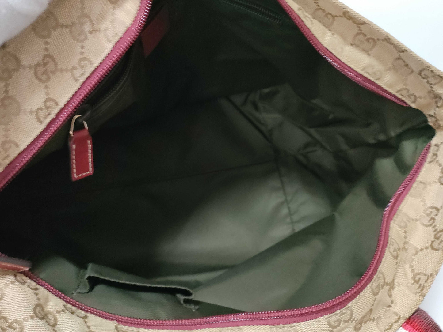 GUCCI GG Canvas Gucci Handbag Sherry Line Handbag