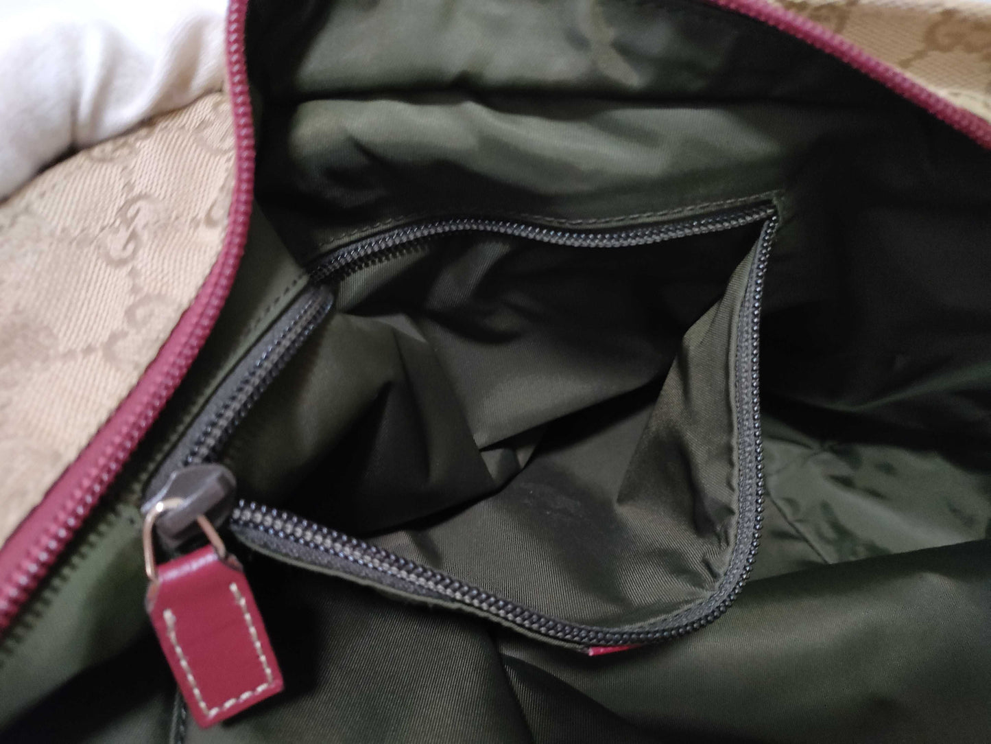 GUCCI GG Canvas Gucci Handbag Sherry Line Handbag