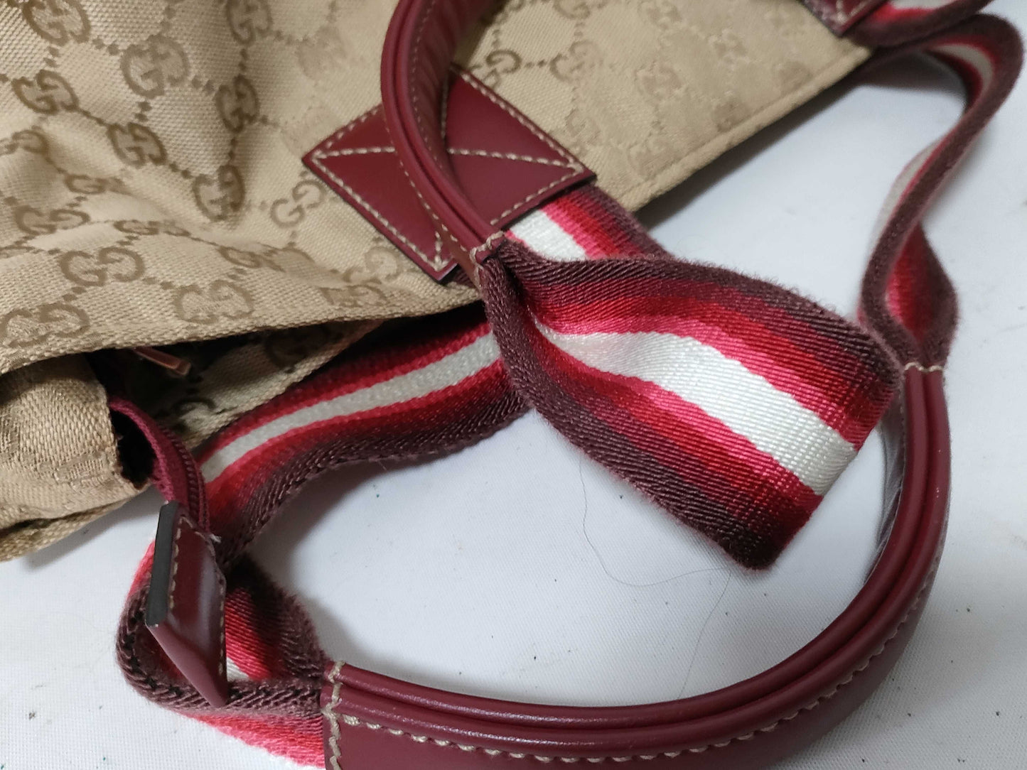GUCCI GG Canvas Gucci Handbag Sherry Line Handbag