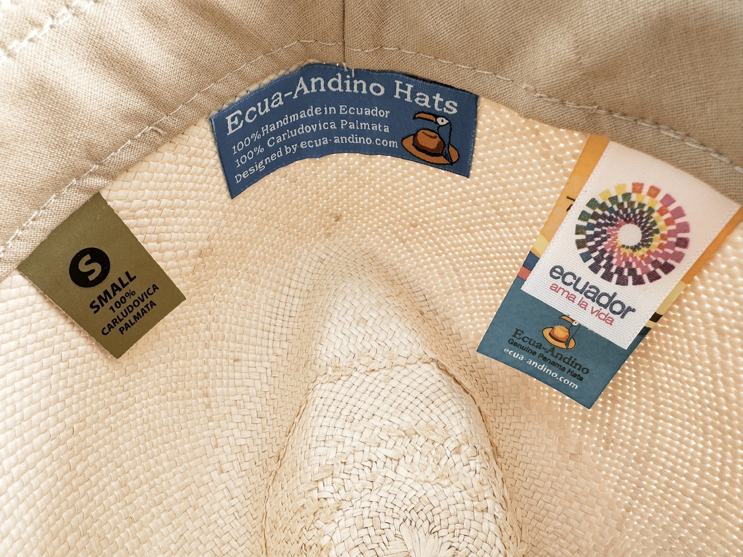 Ecua-Andino Hats Panama Hat, Made in Ecuador, Size Small, Other Accessories