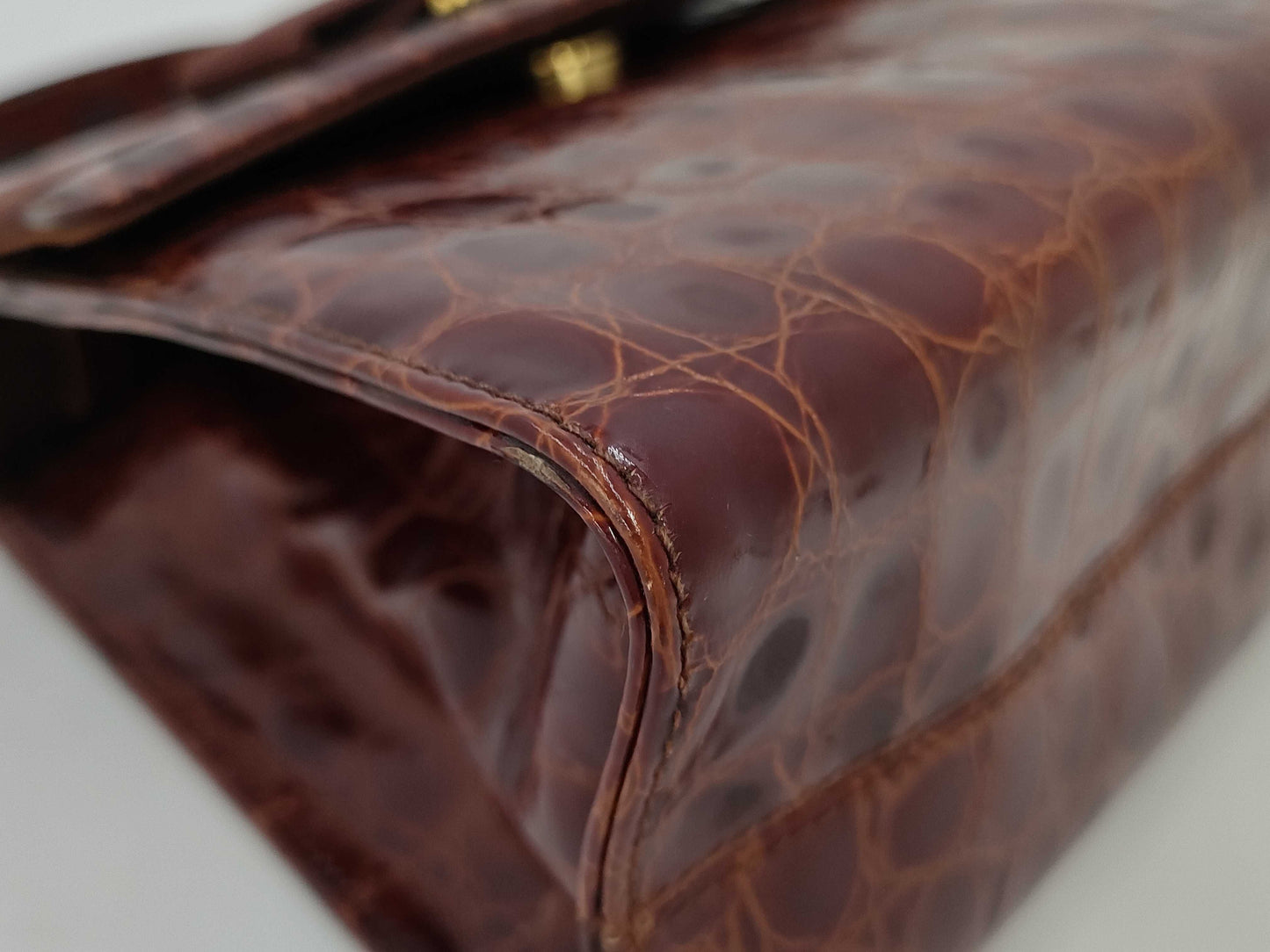 Salvatore Ferragamo Vara Ribbon Crocodile Handbag