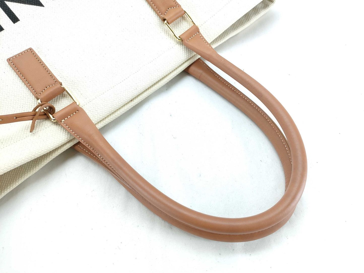 CELINE Horizontal Cabas Canvas Tote Bag with Key
