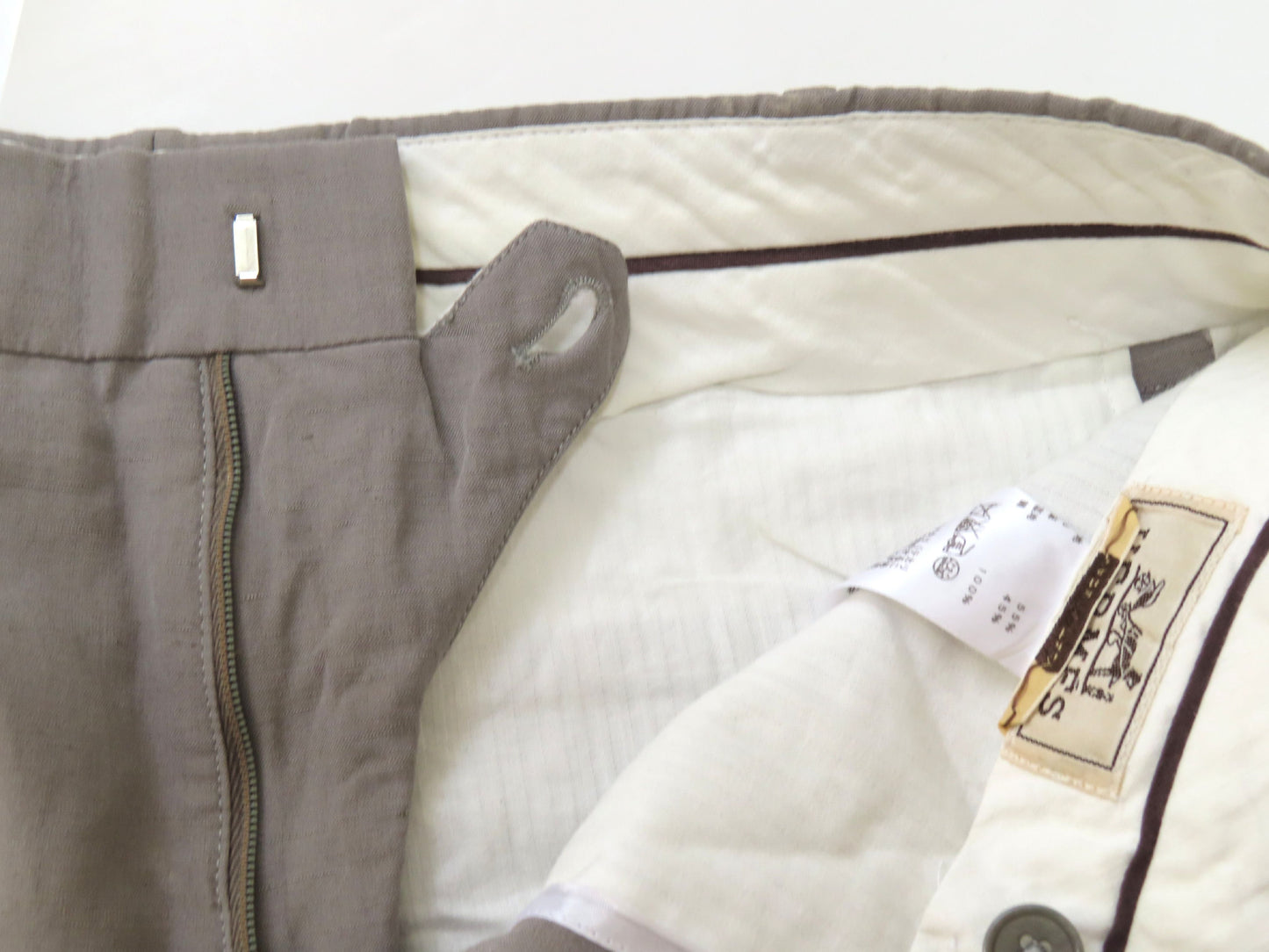 HERMES HERMES Linen Slacks Gray Size 40 Pants