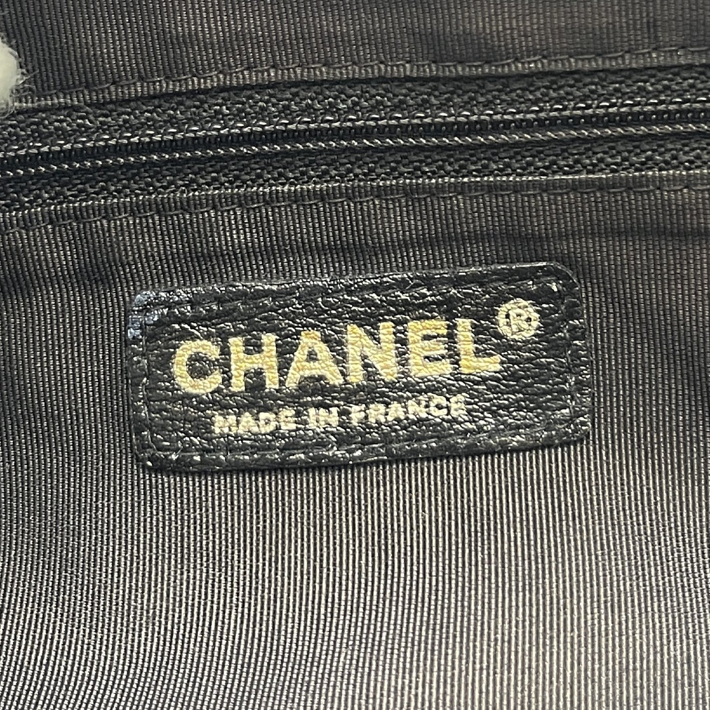 CHANEL CHANEL Matelasse Deka Coco Mark Caviar Skin Hand Mini Boston Bag Handbag