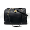 CHANEL CHANEL Supermodel Large Coco Mark Turnlock Caviar Leather Chain Shoulder Tote Bag
