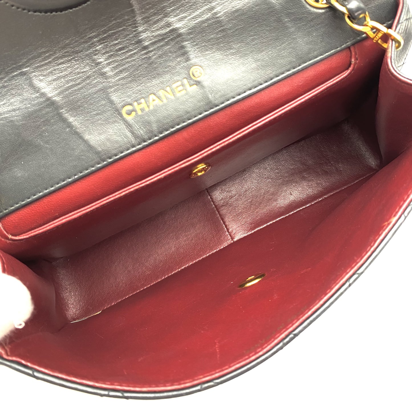 CHANEL Matelasse Turnlock Coco Mark Lambskin Chain Hand Shoulder Bag with Pouch